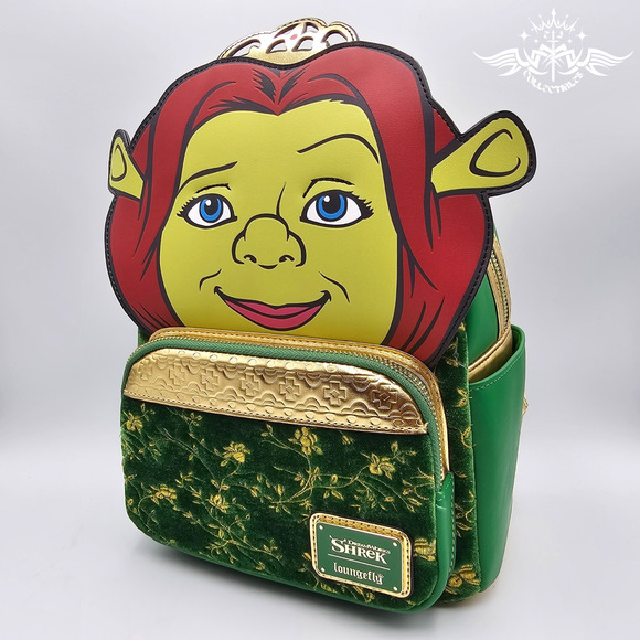 Loungefly DreamWorks Shrek Princess Fiona Green Gold Mini Backpack Bag New - Picture 3 of 13